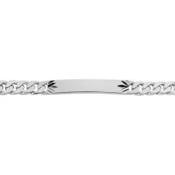 Bracelet Identité Casper Argent Blanc