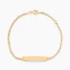 Bracelet Identité Etheline Maille Gourmette Or Jaune