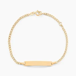 Bracelet Identité Etheline Maille Gourmette Or Jaune