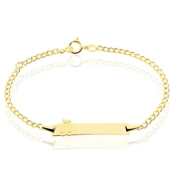 Bracelet Identité Etheline Maille Gourmette Or Jaune