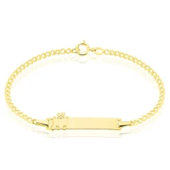 Bracelet Identité Etheline Maille Gourmette Or Jaune