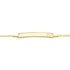 Bracelet Identité Fanelia Maille Marine Or Jaune