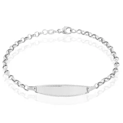Bracelet Identité Marcel Maille Jaseron Or Blanc