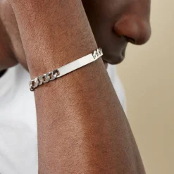 Bracelet Identité Vivian Argent Blanc