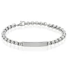 Bracelet Identite Acier Blanc Doryan