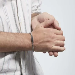 Bracelet Identite Acier Blanc Doryan