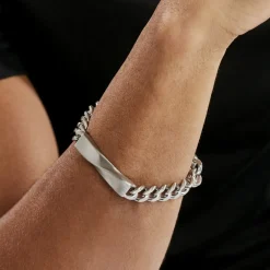 Bracelet Identitée Alfons Acier Blanc
