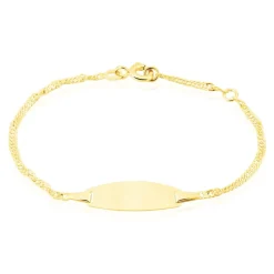 Bracelet Identite Bebe Or Jaune Ericka