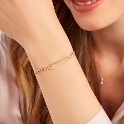 Bracelet Identitée Genevra Or Jaune