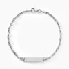 Bracelet Identitée Halia Argent Blanc