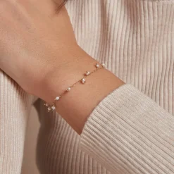 Bracelet Identitée Jazmin Or Jaune Perle De Culture