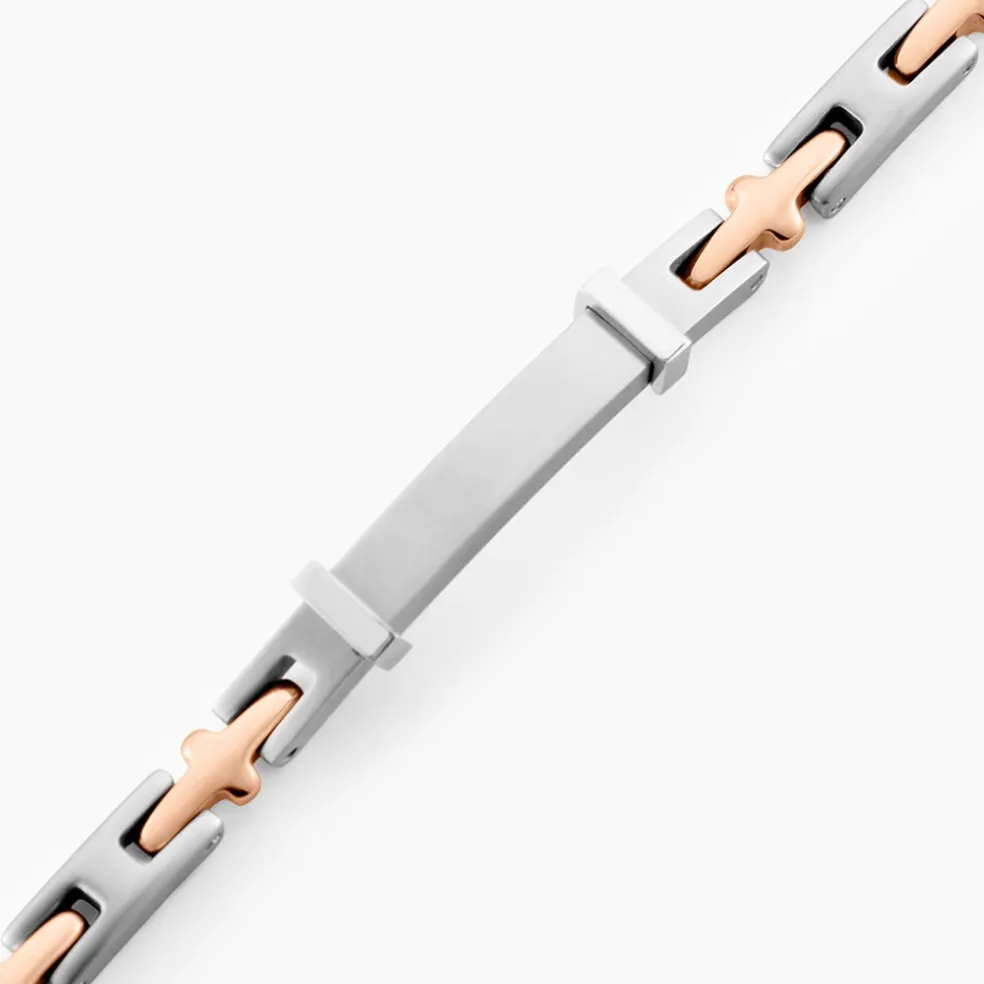 Bracelet Identitée Jourdan Haribert Acier Argenté