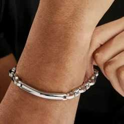 Bracelet Identitée Zion Acier Blanc