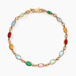 Bracelet Ilvaae Plaqué Or Jaune Pierre De Synthese