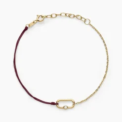 Bracelet Infini Pop Argent Jaune Oxyde De Zirconium