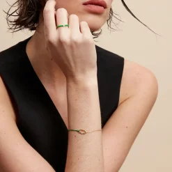 Bracelet Infini Pop Argent Jaune Oxyde De Zirconium