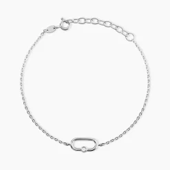 Bracelet Infini Pop Argent Blanc Oxyde De Zirconium