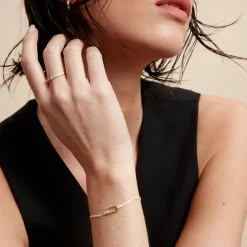 Bracelet Infini Pop Argent Jaune