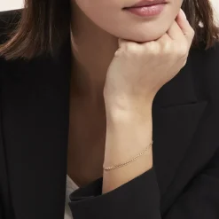 Bracelet Iris Or Jaune Maille Gourmette