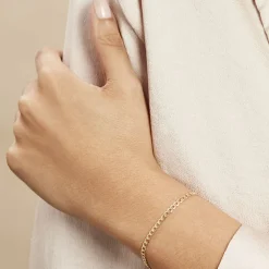 Bracelet Iris Or Jaune Maille Gourmette
