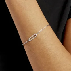 Bracelet Isabel Argent Blanc Oxyde De Zirconium