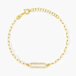 Bracelet Isabel Argent Jaune Oxyde De Zirconium