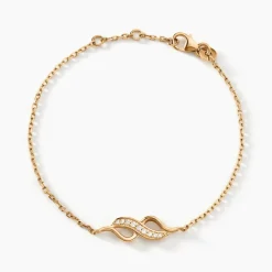 Bracelet Ishaae Plaqué Or Jaune Oxyde De Zirconium