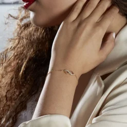 Bracelet Ishaae Plaqué Or Jaune Oxyde De Zirconium