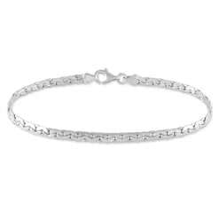 Bracelet Ivy Maille Haricot Or Blanc