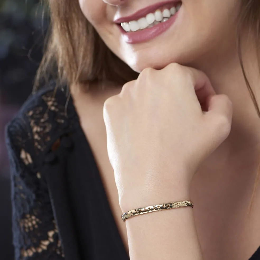 Bracelet Ivy Maille Haricot Or Jaune