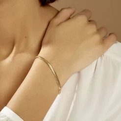 Bracelet Izel Maille Anglaise Or Jaune