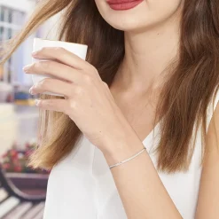 Bracelet Izel Maille Anglaise Or Blanc