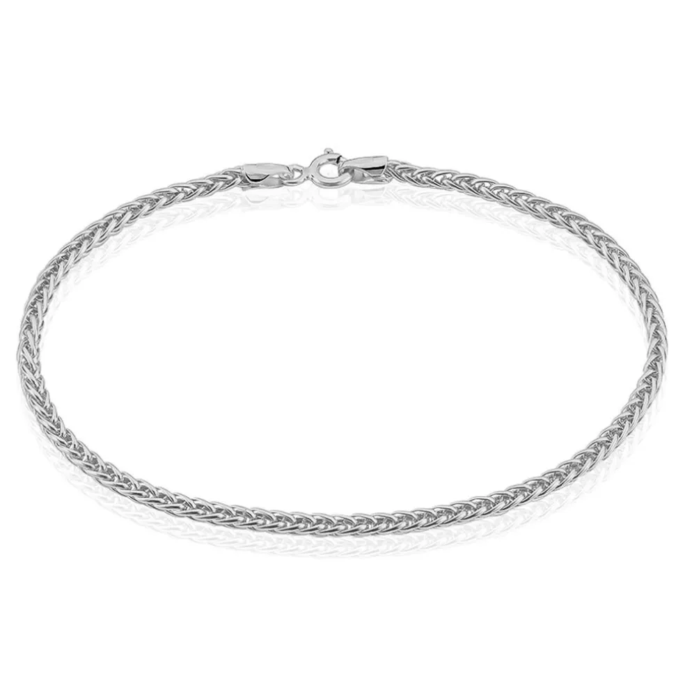 Bracelet Jany Maille Palmier Or Blanc