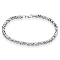 Bracelet Jany Maille Palmier Or Blanc