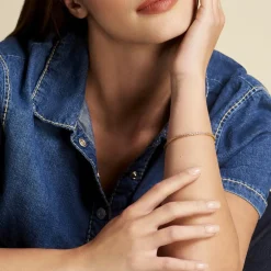 Bracelet Jany Maille Palmier Or Jaune