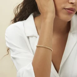 Bracelet Jany Maille Palmier Or Jaune