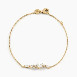 Bracelet Jardins D'hiver Plaqué Or Jaune Oxyde De Zirconium