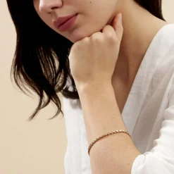 Bracelet Jayna Maille Palmier Or Jaune