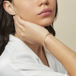 Bracelet Jayna Maille Palmier Or Jaune