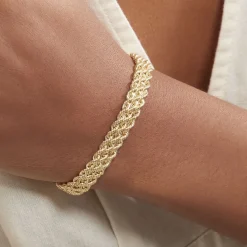 Bracelet Jerry Maille Corde 3 Rangs Or Jaune