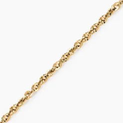 Bracelet Jerry Maille Corde Facettée Or Jaune