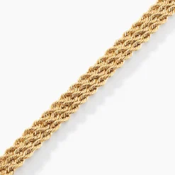 Bracelet Jerry Maille Corde 3 Rangs Or Jaune