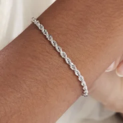 Bracelet Jerry Maille Corde Or Blanc