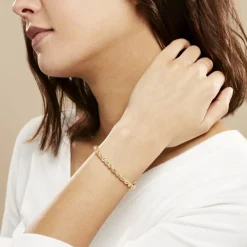 Bracelet Jerry Or Jaune Maille Corde