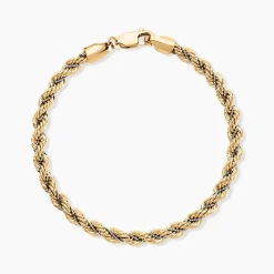 Bracelet Jerryenne Maille Corde Et Venitienne Or Bicolore