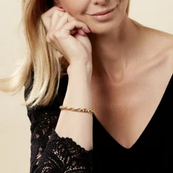 Bracelet Jodie Maille Jaseron Godronne Or Jaune