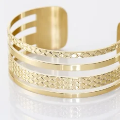 Bracelet Jonc Abram Acier Jaune