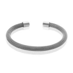 Bracelet Jonc Acier Blanc Sibil