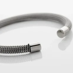 Bracelet Jonc Acier Blanc Sibil