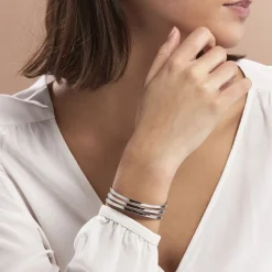Bracelet Jonc Adel Acier Blanc